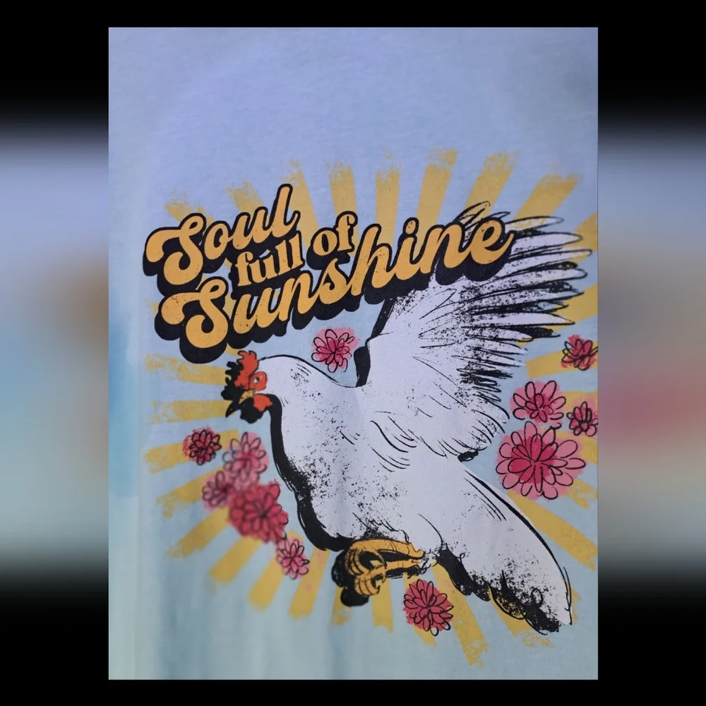 Soulful Sunshine Bird T-Shirt - Blue - Picture 2 of 4
